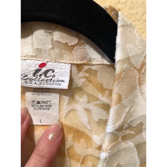 I.C. Collection vintage burnout blazer - Picture 3 of 10